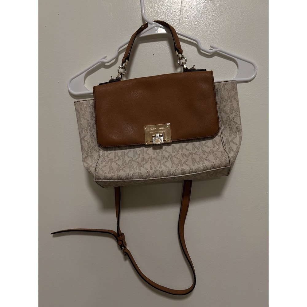 Michael Kors Tina Medium Signature Satchel Shoulder Bag